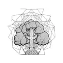 Broccoli burning man  tattoo design idea