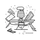 book press tattoo design idea