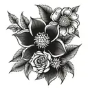 flowers evil tattoo design idea