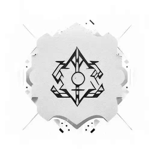 Simple computer Power button logo tattoo design idea