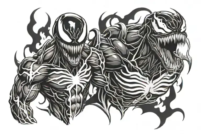 Marvel venom tattoo design idea