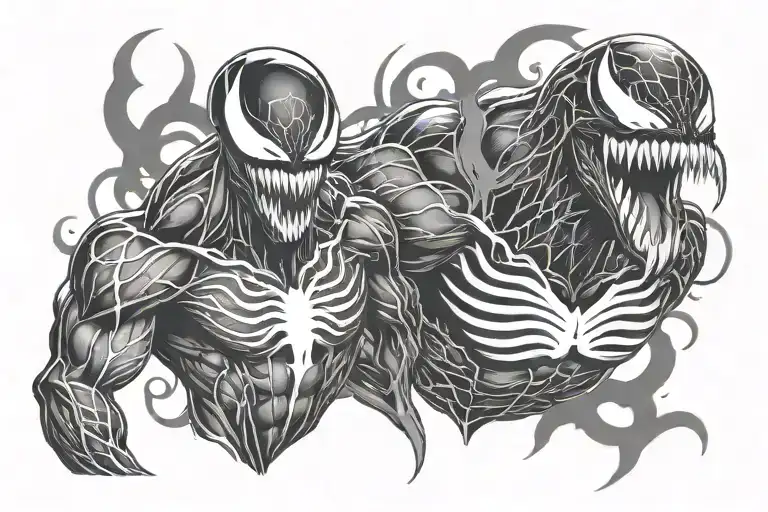 Marvel venom tattoo design idea