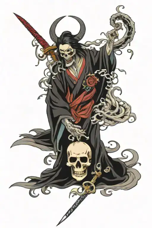 Holy death tattoo design idea