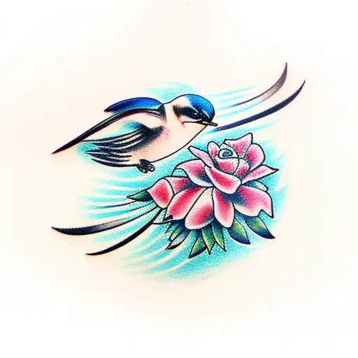 Swallow Bird tattoo design idea