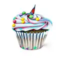 cupcake tattoo design idea