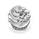 cupcake tattoo design idea