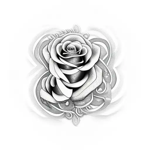 Cobra com rosas em volta tattoo design idea