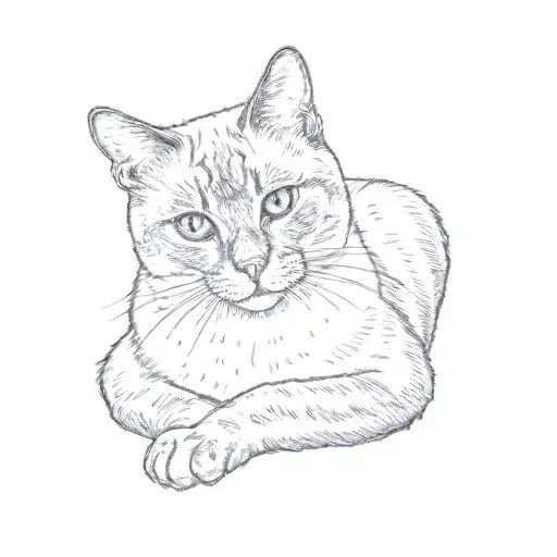 siamese cat tattoo design idea