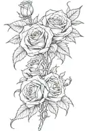 gothic roses wrapped tattoo design idea