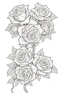 gothic roses wrapped tattoo design idea