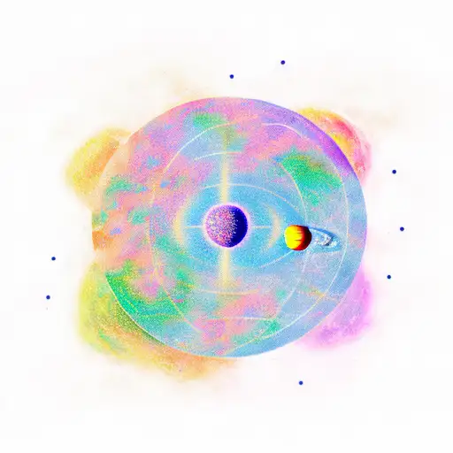 Solar system tattoo design idea