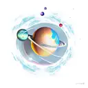 Solar system tattoo design idea