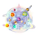 Solar system tattoo design idea