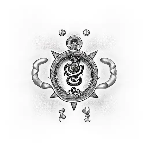 rod of asclepius tattoo design idea