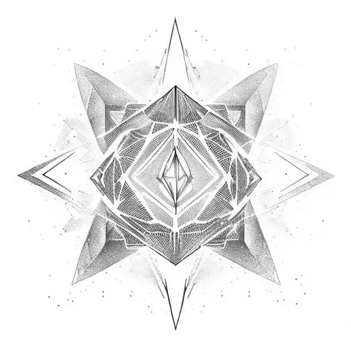 Odesza symbol breaking apart into pieces tattoo design idea