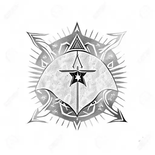 ace of spades with Texas lone star tattoo design idea