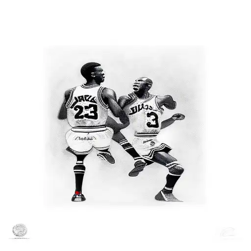 Pelé and michael jordan the kings of sports tattoo design idea