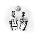 Pelé e michael jordan os reis  tattoo design idea