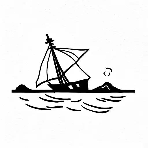 shipwreck tattoo design idea