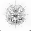 7 spheres, each containing a different day of the biblical 7 days of creation  tattoo design idea
