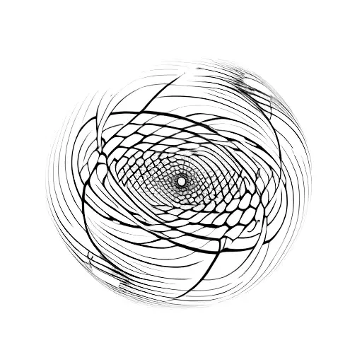 turbulent flow around a sphere tattoo design idea