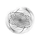 turbulent flow around a sphere tattoo design idea