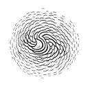 turbulent flow around a sphere tattoo design idea