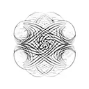 turbulent flow around a sphere tattoo design idea