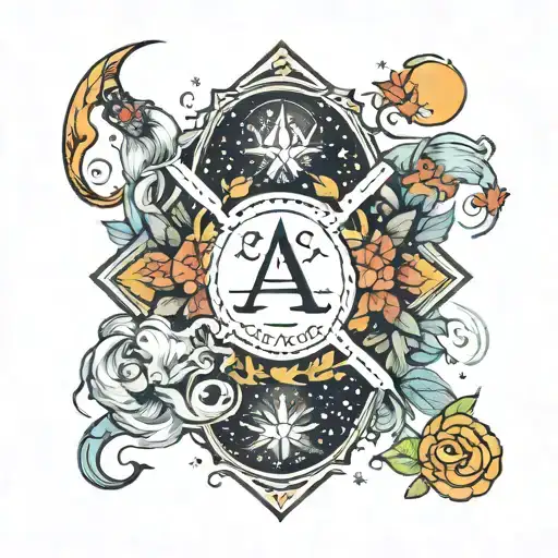 astro sign leo virgo taurus capricorn tattoo design idea