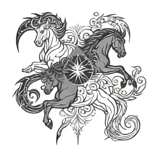 astro sign leo virgo taurus capricorn tattoo design idea
