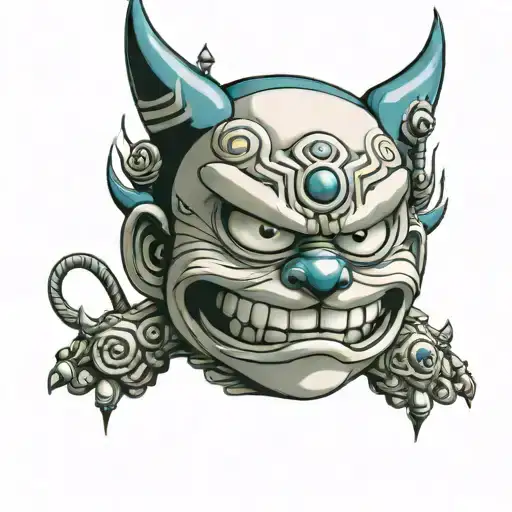 doraemon hannya mask tattoo design idea