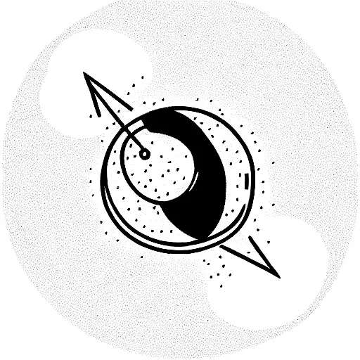 Saturn, tanzanite, rabbit, Capricorn  tattoo design idea