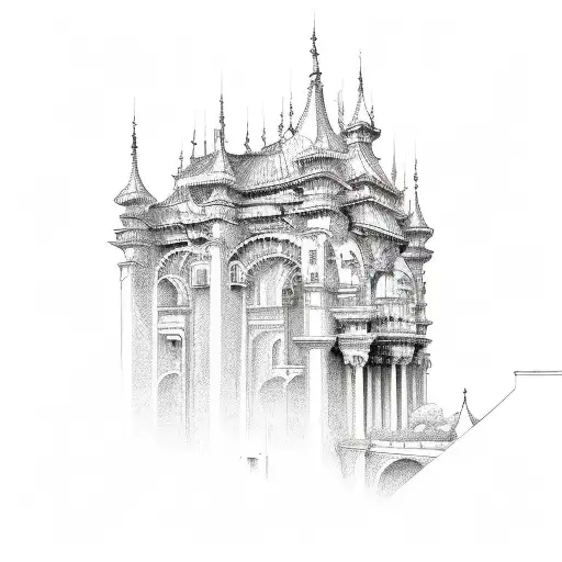 architecture tattoo design idea