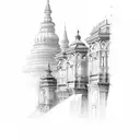 architecture tattoo design idea