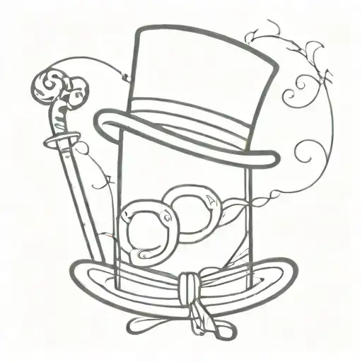 willy wonka hat pure imagination  tattoo design idea