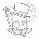 willy wonka hat pure imagination  tattoo design idea