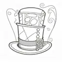 willy wonka hat pure imagination  tattoo design idea