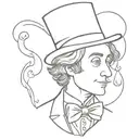 willy wonka hat pure imagination  tattoo design idea