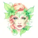 dc poison ivy face tattoo design idea
