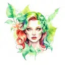 dc poison ivy face tattoo design idea