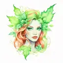 dc poison ivy face tattoo design idea