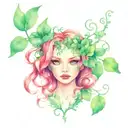 dc poison ivy face tattoo design idea