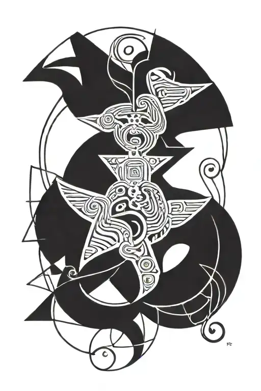 june 8, 1999 men om geometry tattoo design idea