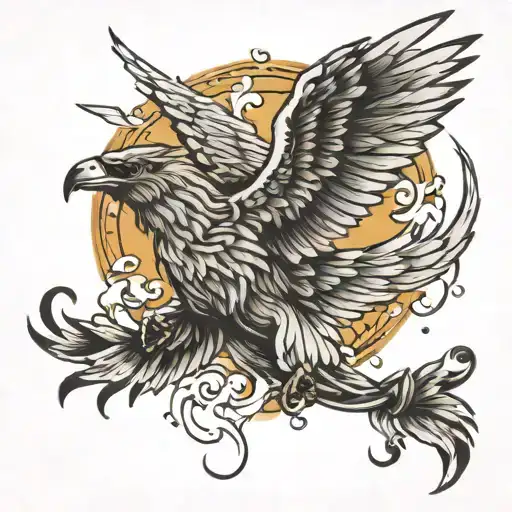 Icarus fall tattoo design idea