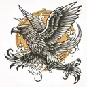 Icarus fall tattoo design idea