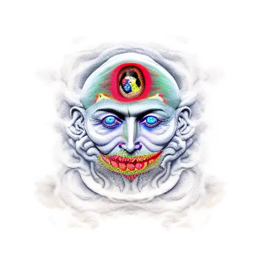 two-faced Janus with one face looking forward, representing things within my control, and the other face looking backwar tattoo design idea