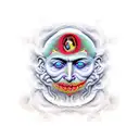 two-faced Janus with one face looking forward, representing things within my control, and the other face looking backwar tattoo design idea