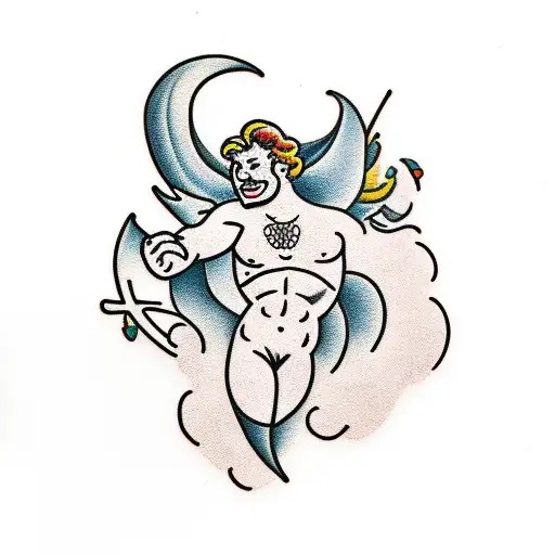 gay merman tattoo design idea