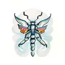 scorpion with butterfly wings tattoo design idea