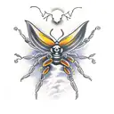 scorpion with butterfly wings tattoo design idea
